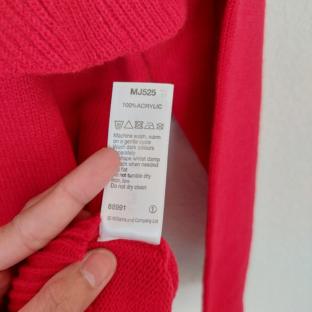 Capsule Red Ruffle Sleeve Crewneck Sweater Womens Small 8-12 NWT - Picture 5 of 10